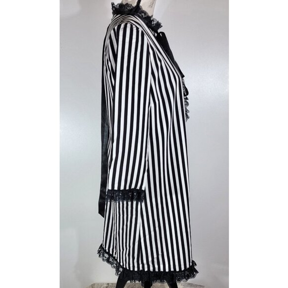Marc Jacobs Black & White Striped Dress with Lace Detail, Womens Size 4 - Picture 3 of 10